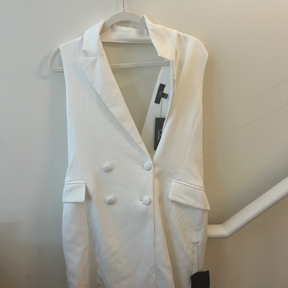 NWT Lulus Sleeveless Bow Blazer Mini Dress | Size L - Picture 4 of 6